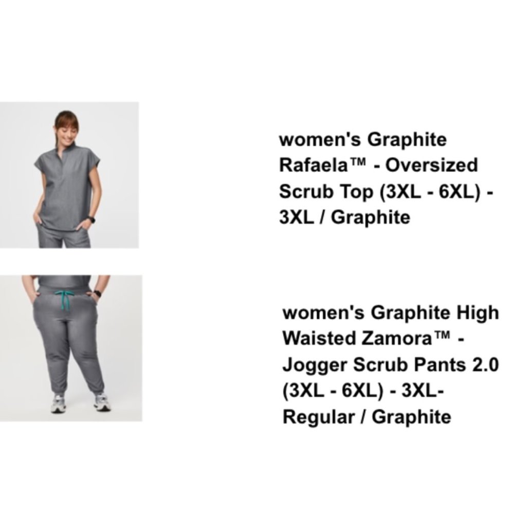 FIGS Women's Scrub Set - Graphite 3X